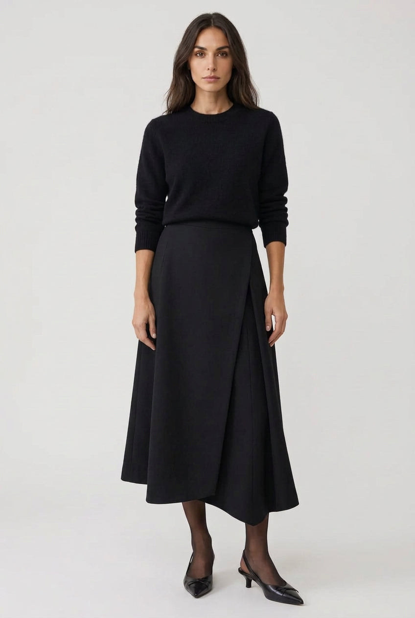 FALDA TABLAS ASIMETRICA NEGRO