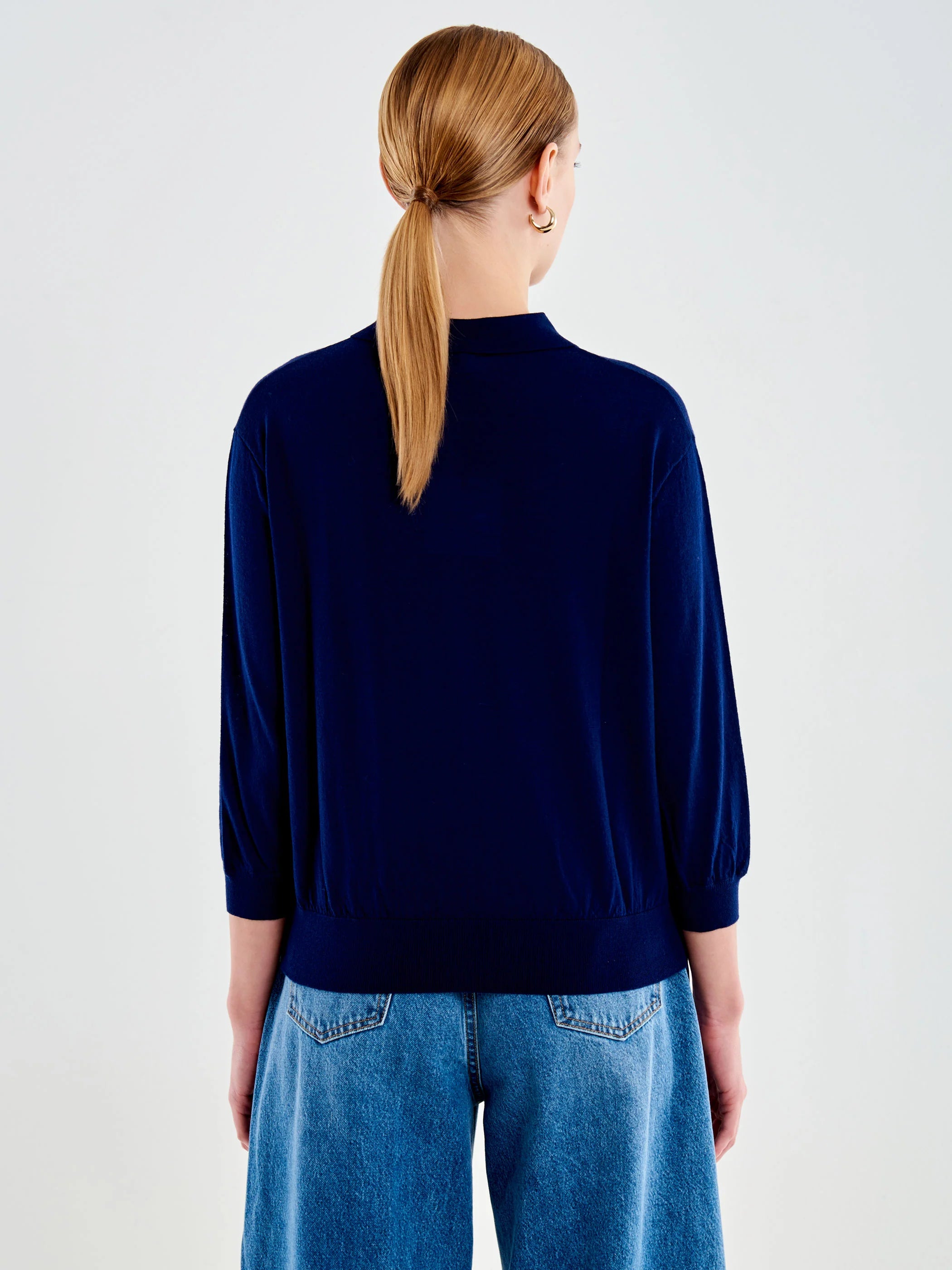 POLO CUELLO ABOTONADO AZUL MARINO VV