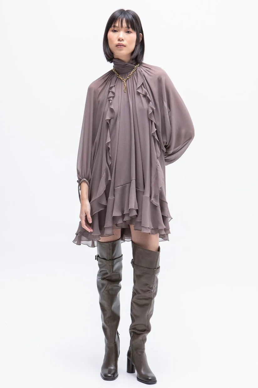 VESTIDO CORTO VOLANTES CAPRI BISON