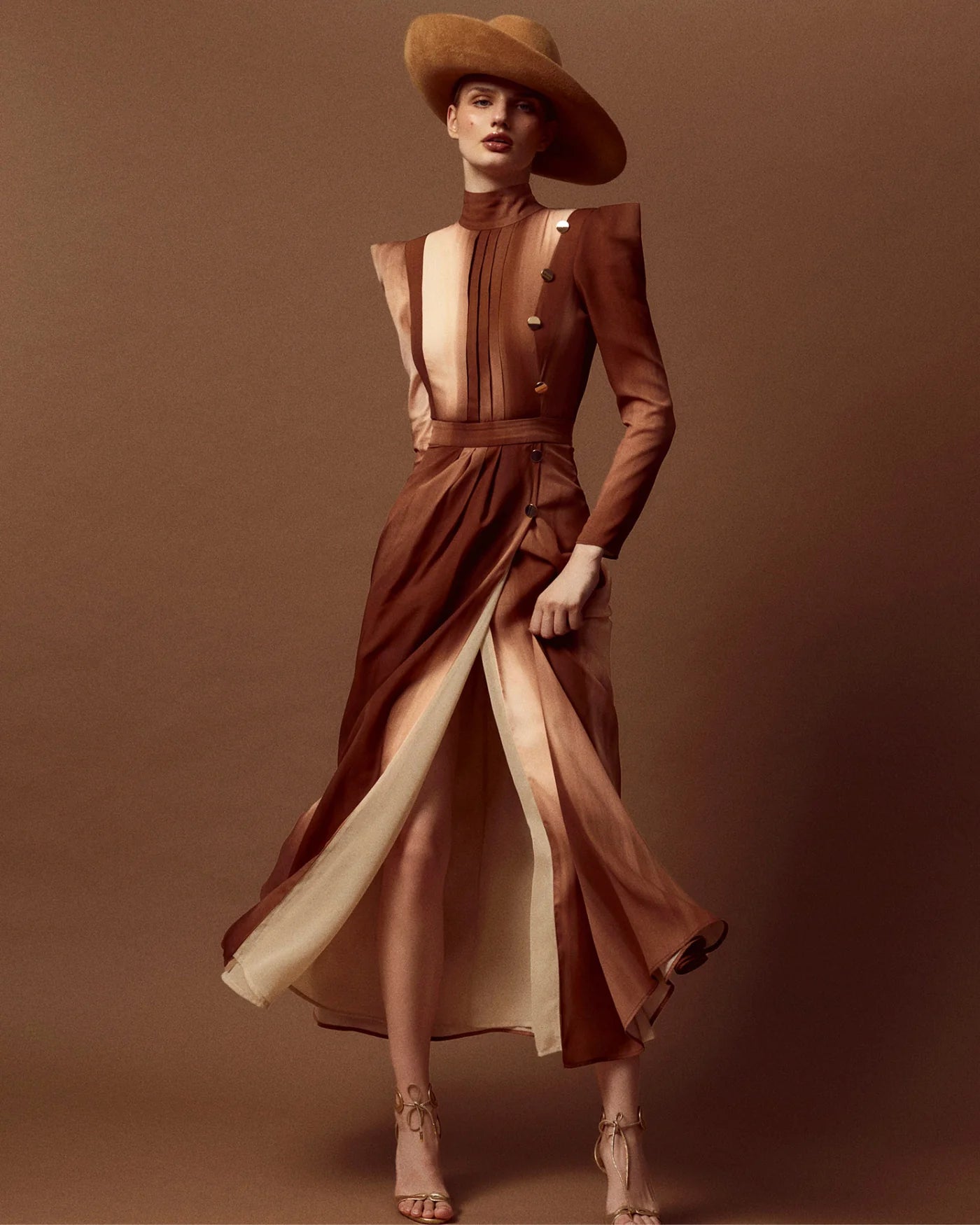 VESTIDO TERPSICORE TEJA