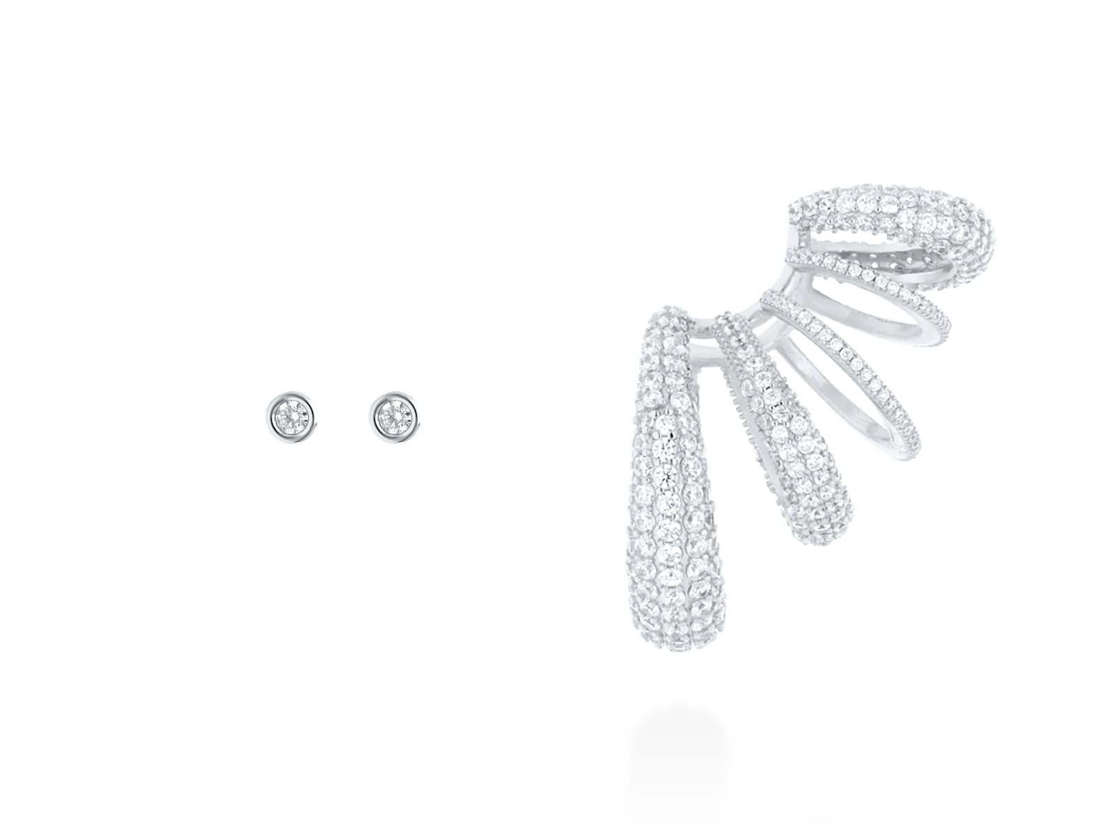 EARCUFF GLOSS XL PLATA CIRCONITAS