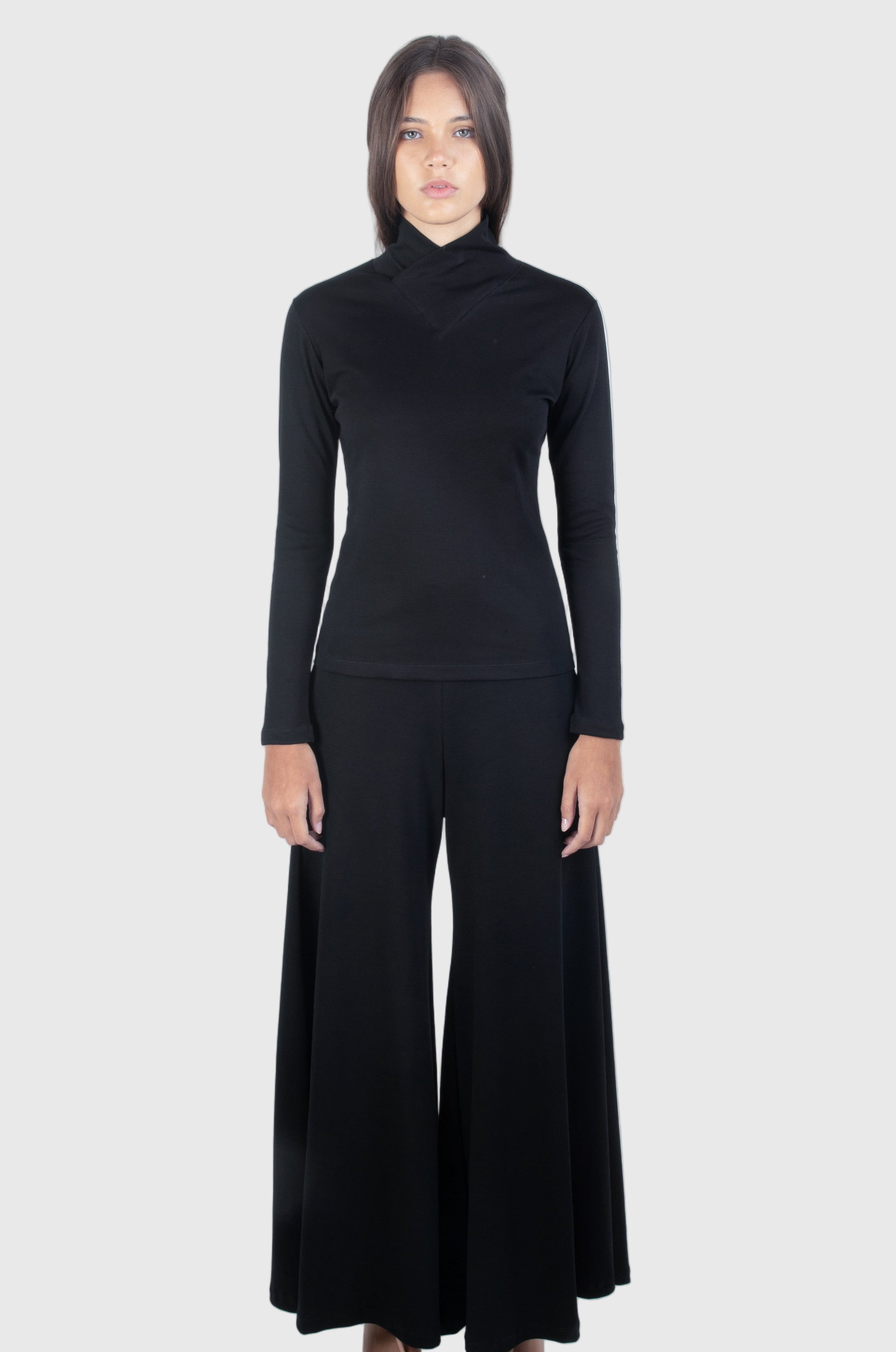 PANTS PRIMA PALAZZO BLACK