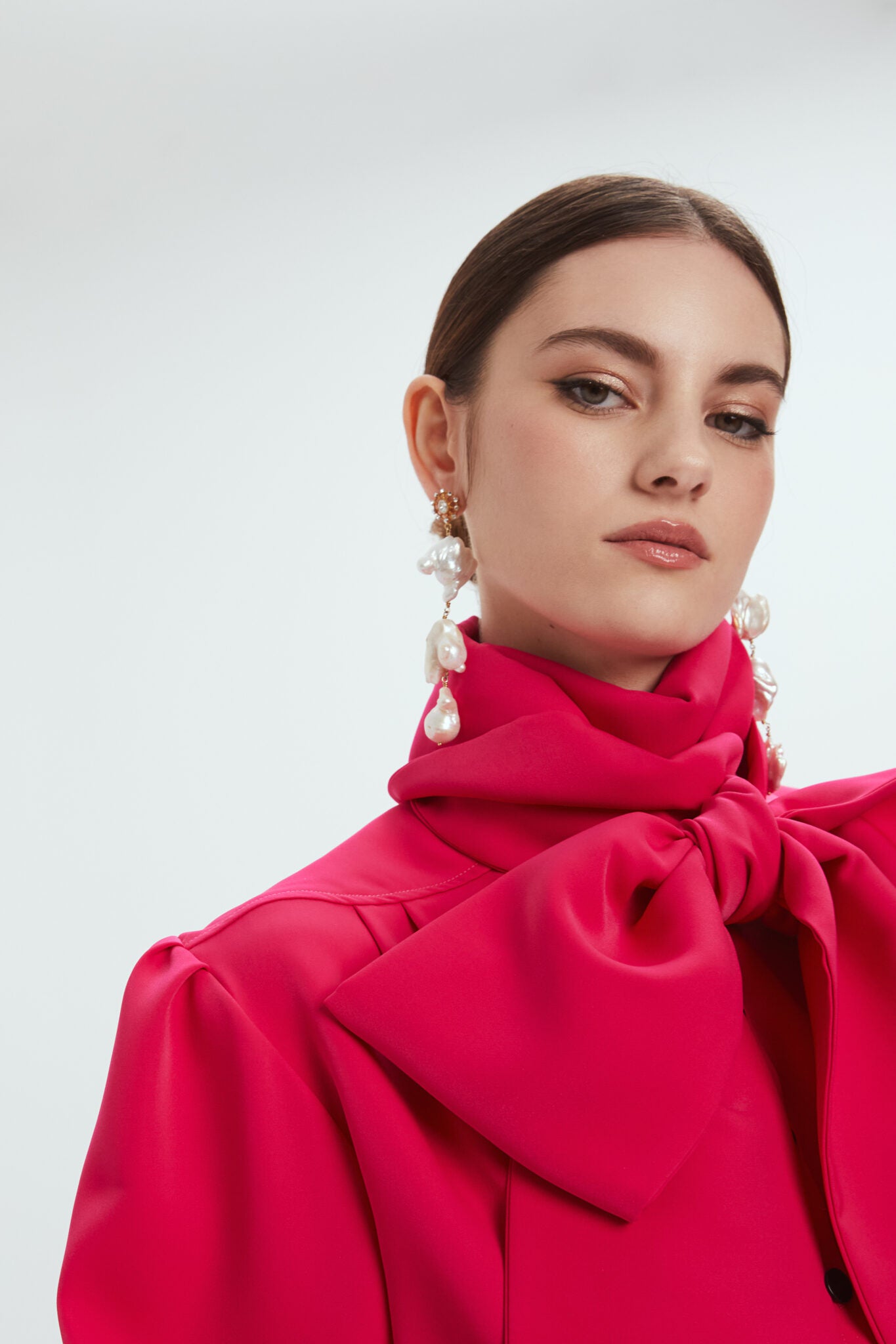 BLUSA FUCSIA CON LAZO