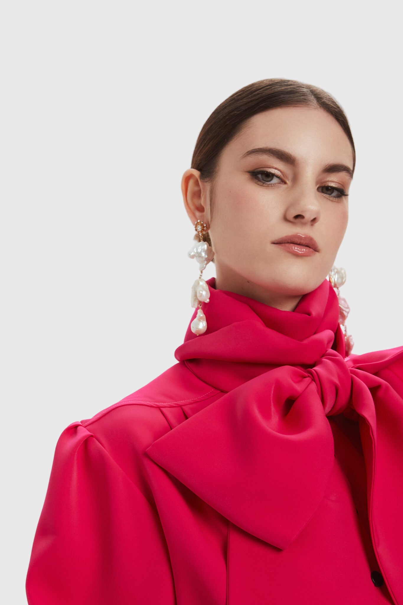 BLUSA FUCSIA CON LAZO