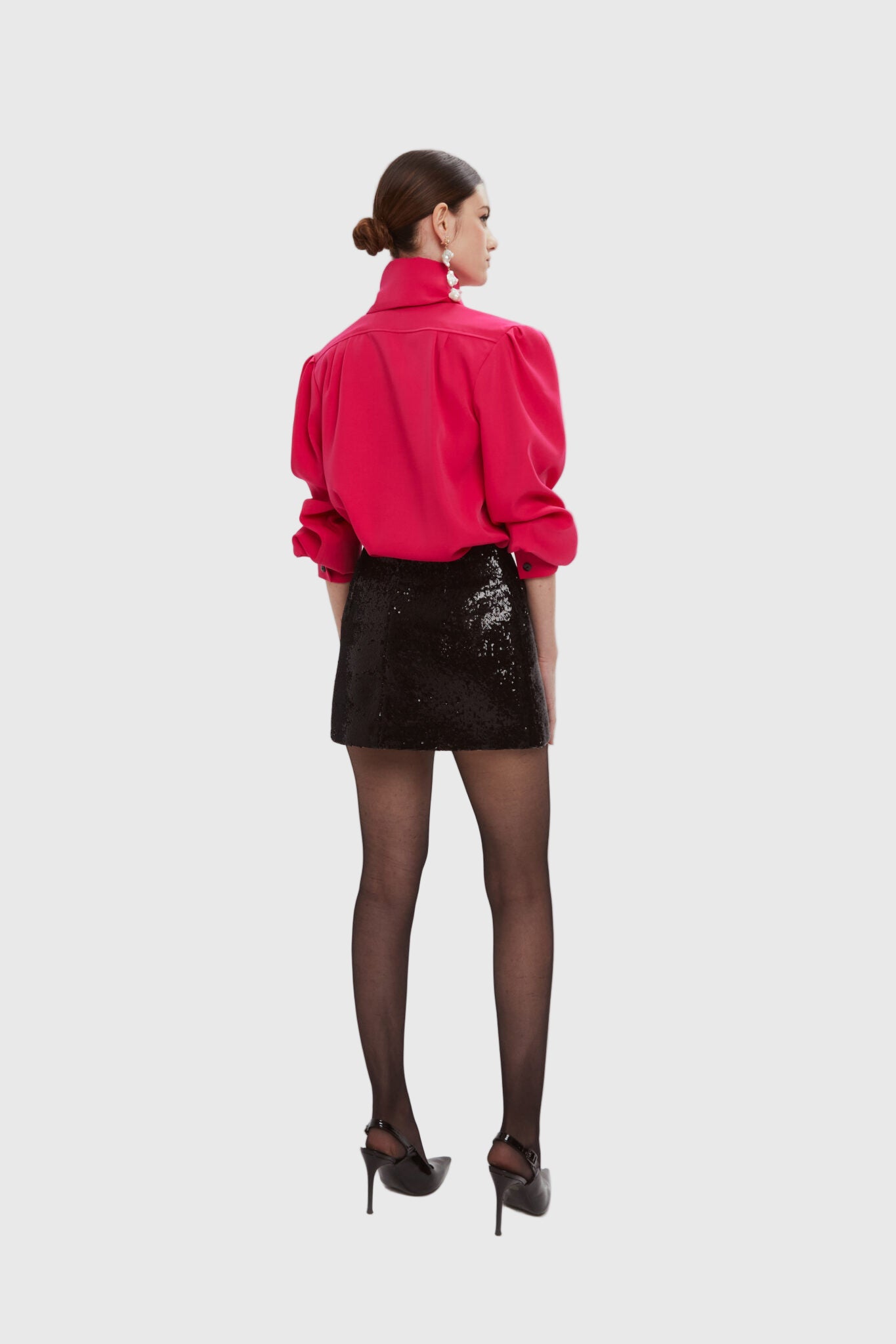 BLUSA FUCSIA CON LAZO