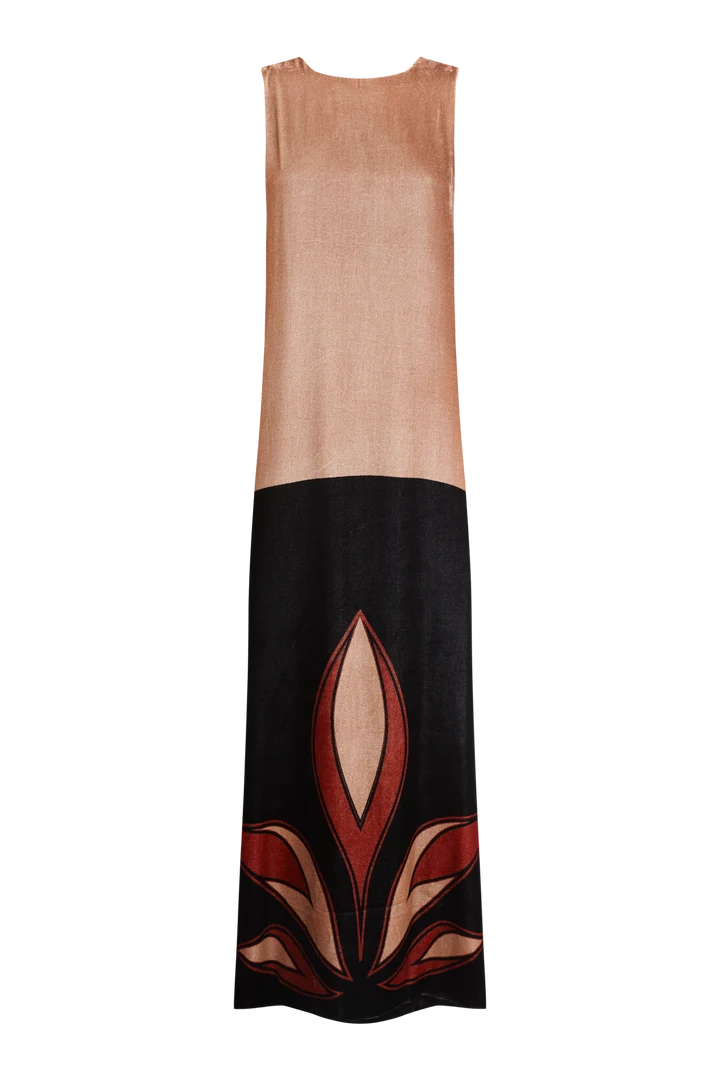 VESTIDO ELENI FLOR BICOLOR