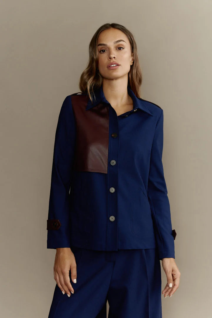 CHAQUETA DINA DETALLE PIEL