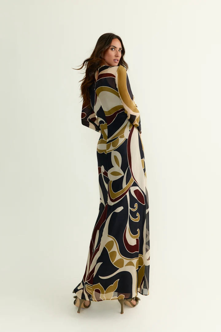VESTIDO CLAIRE DARK ORQUIDEA