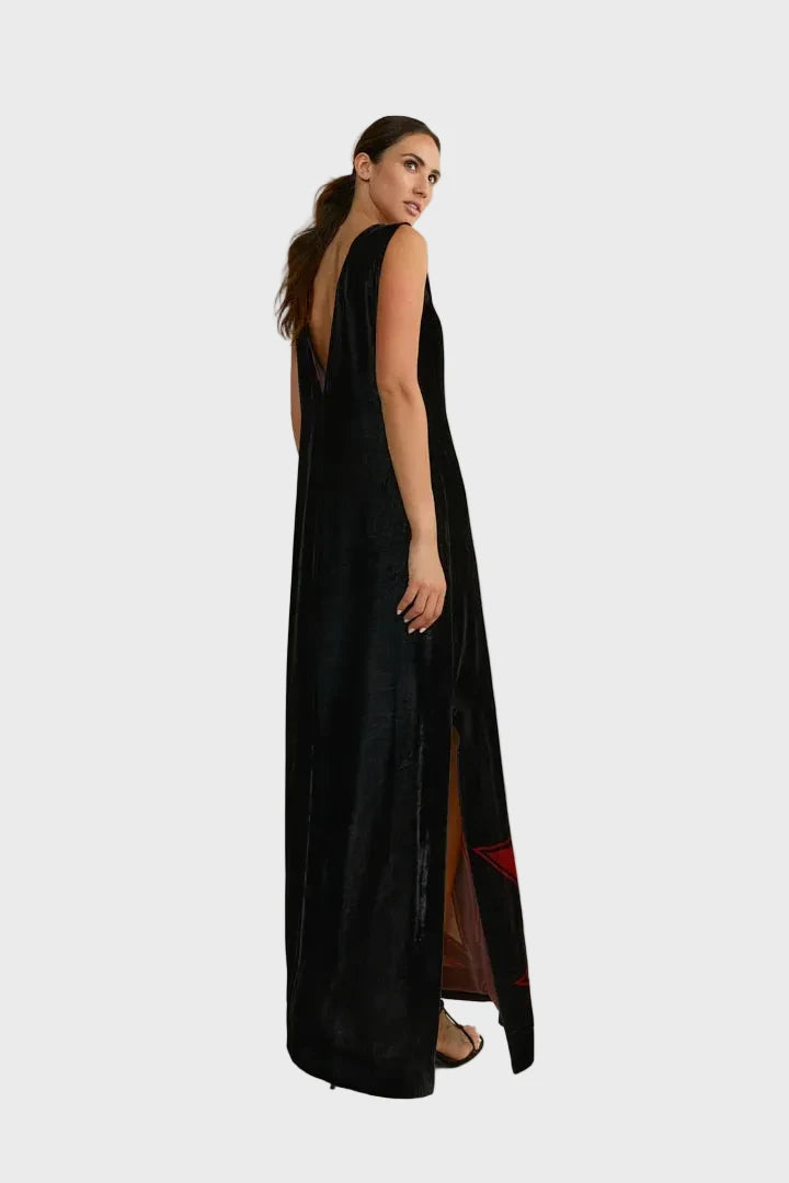 VESTIDO ELENI FLOR NEGRO