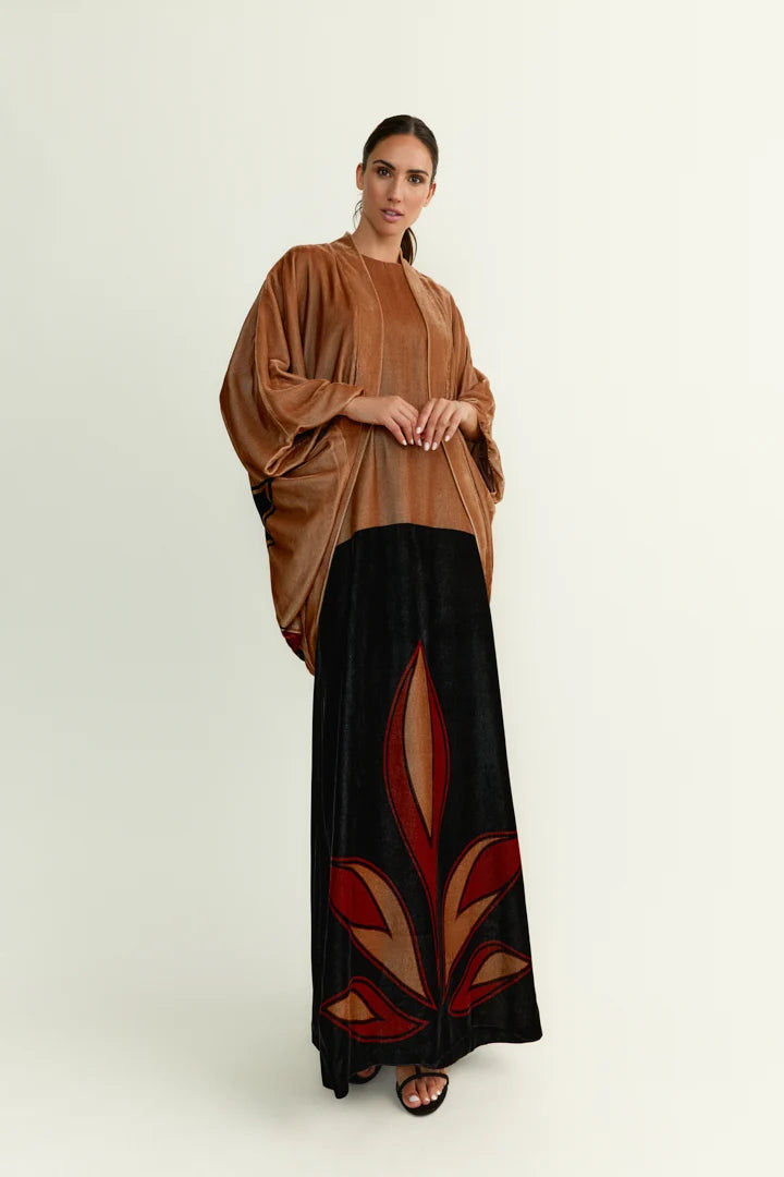 KIMONO VELVET HOJA