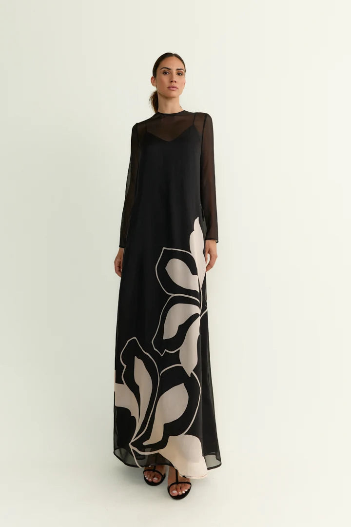 VESTIDO CLAIRE ORQUIDEA B&N