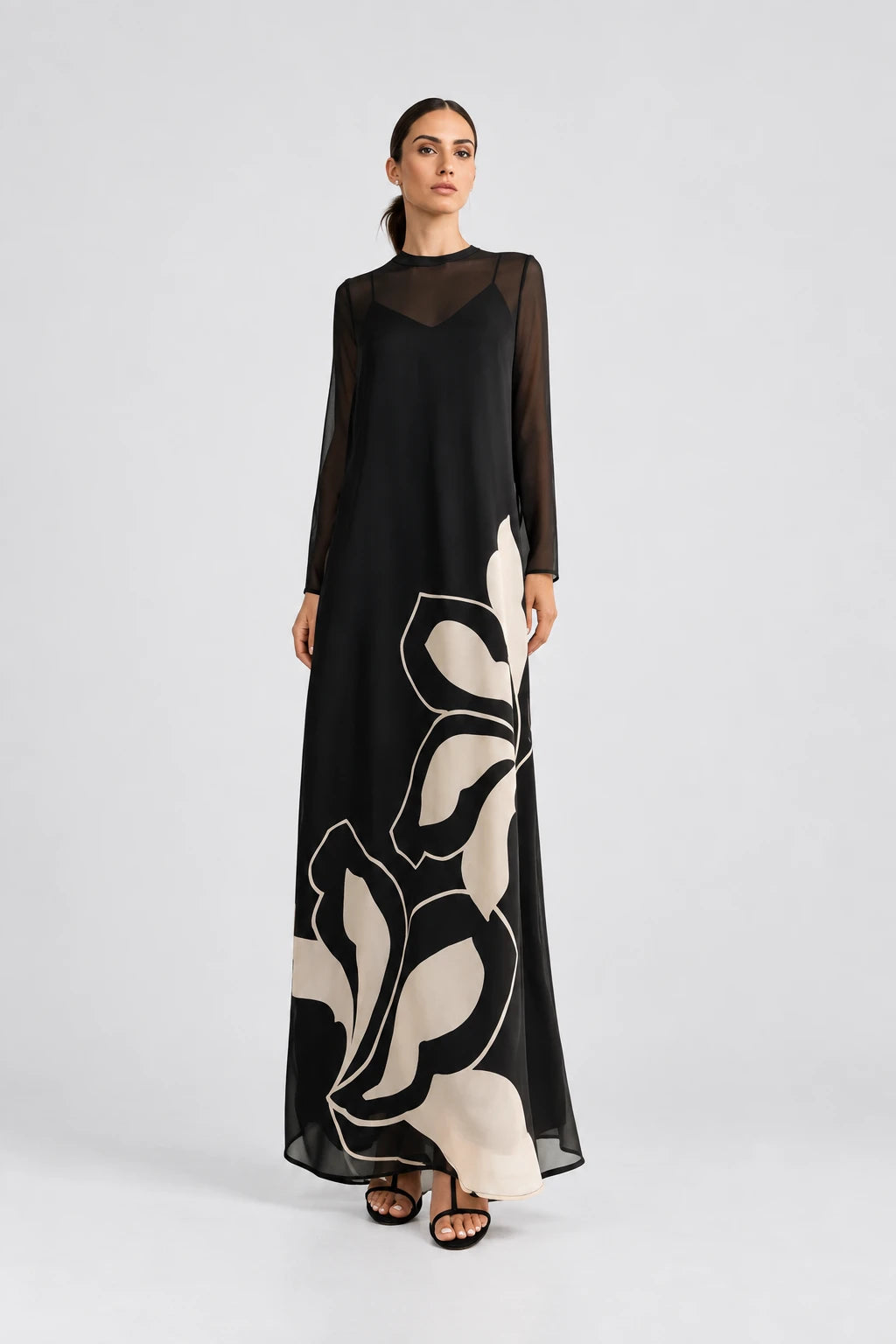 VESTIDO CLAIRE ORQUIDEA B&N
