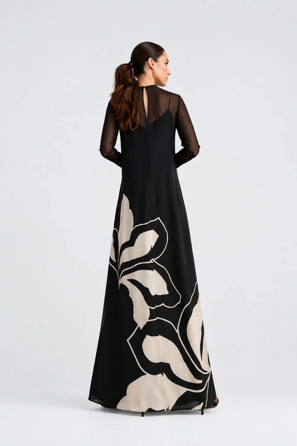 VESTIDO CLAIRE ORQUIDEA B&N