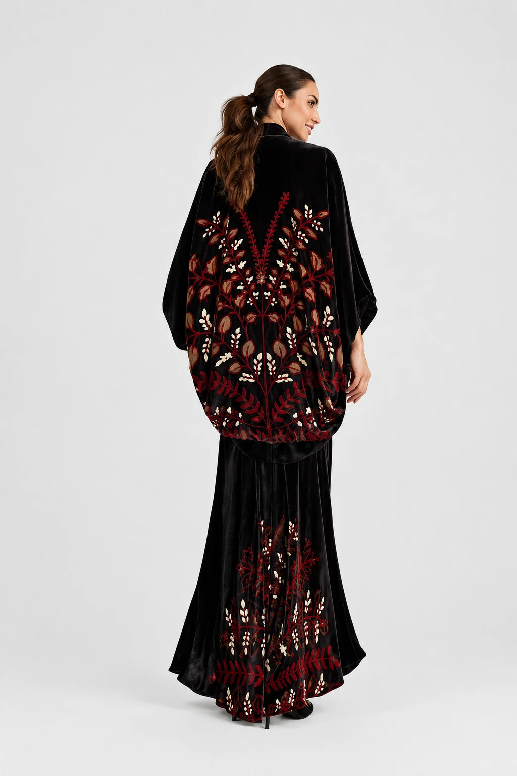 KIMONO BOUQUET CHOCO VELVET