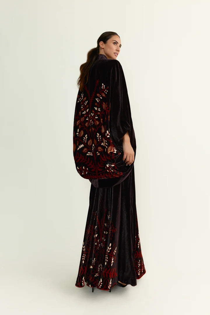 KIMONO BOUQUET CHOCO VELVET