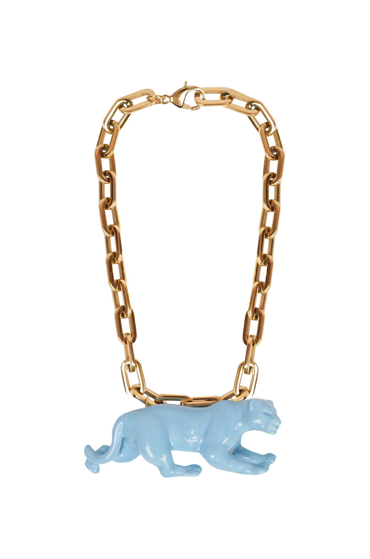 Collar Cleo celeste exclusivo