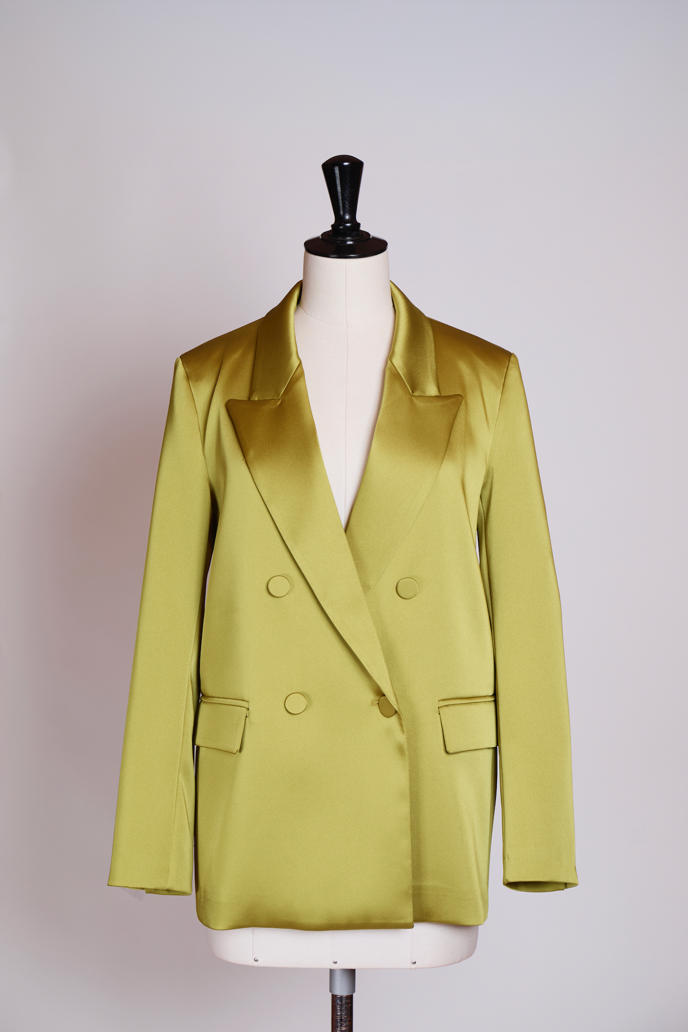 BLAZER MOSTAZA SATINADA CRUZADA VV