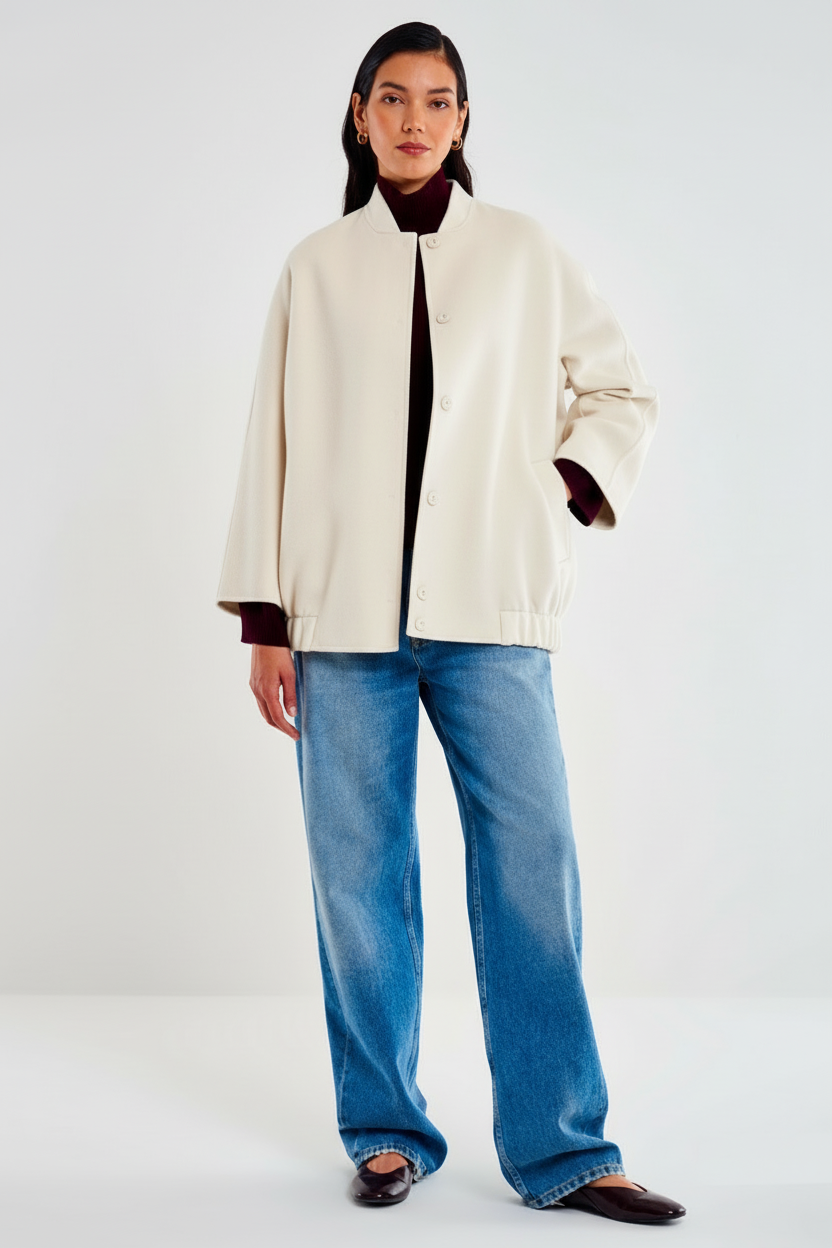 BOMBER LANA BLANCA OVERSIZED VV