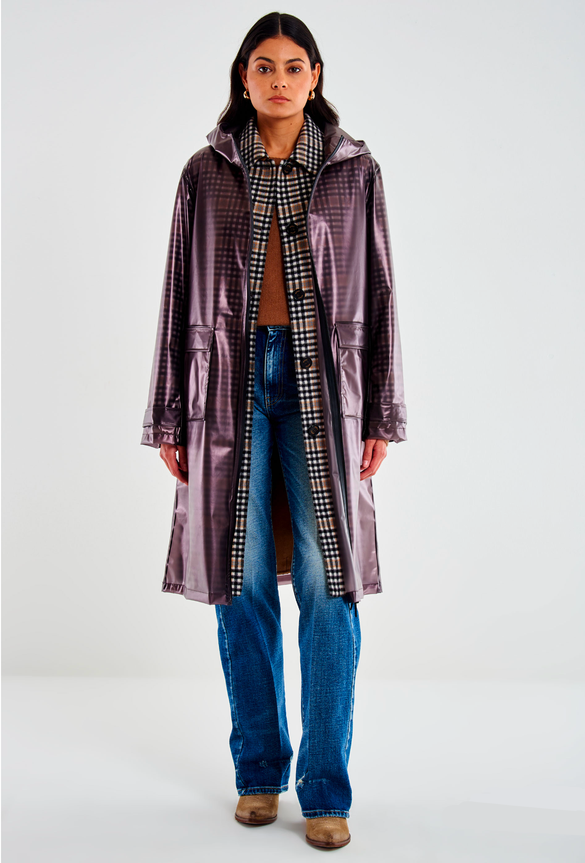 ABRIGO DOBLE CON CHUBASQUERO VV