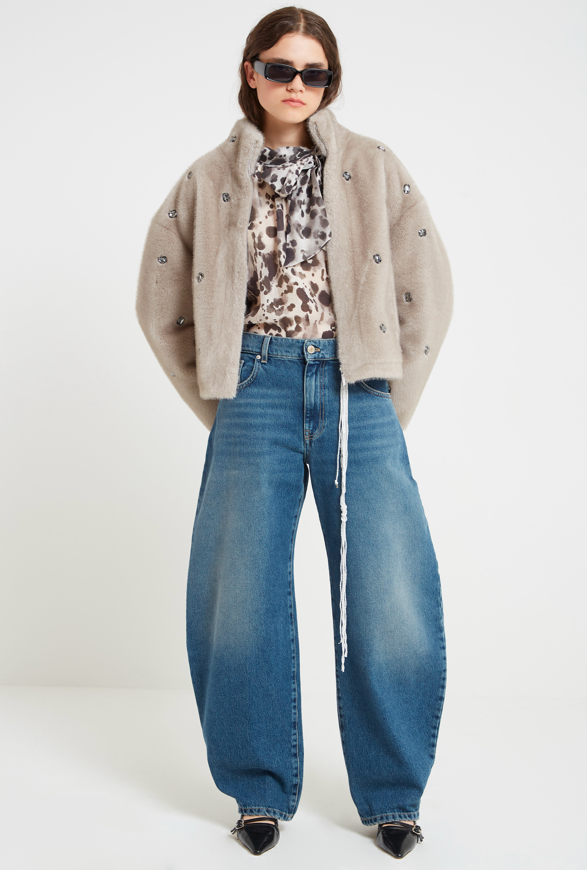 CAMISA LAZADA PRINT BLANCO Y NEGRO VV