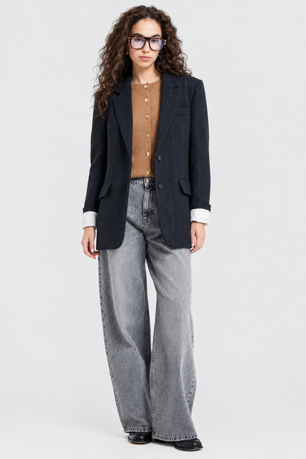 BLAZER RAYAS MARRONES