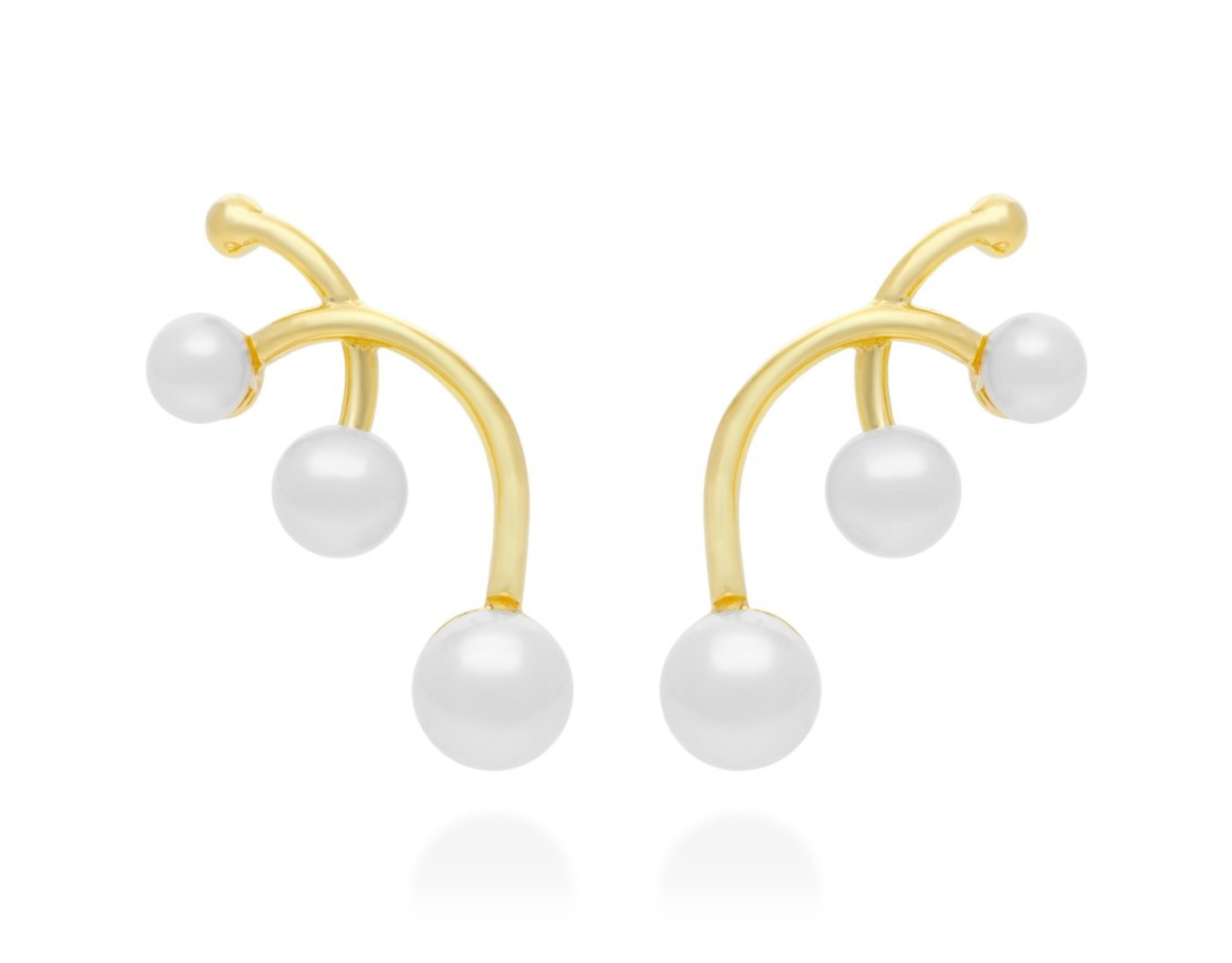 PENDIENTES PERLAS TREPADORES