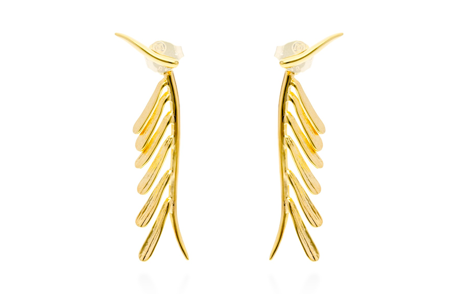 PENDIENTES SPINE PLATA DORADA