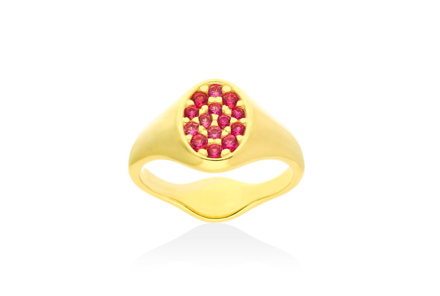 ANILLO SELLO ORO Y ROSA CHIQUITITO