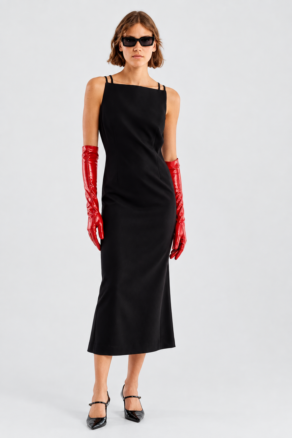 VESTIDO RECTO NEGRO