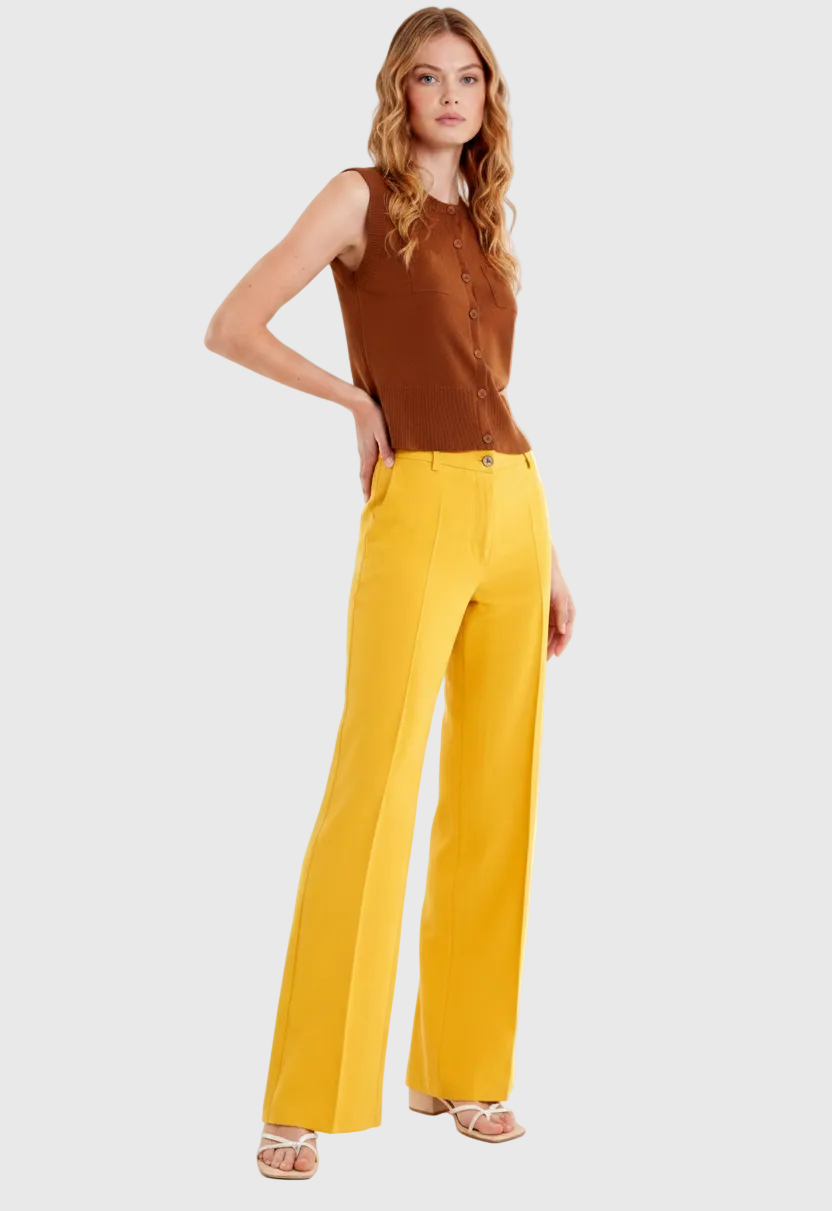 PANTALON TRAJE AMARILLO