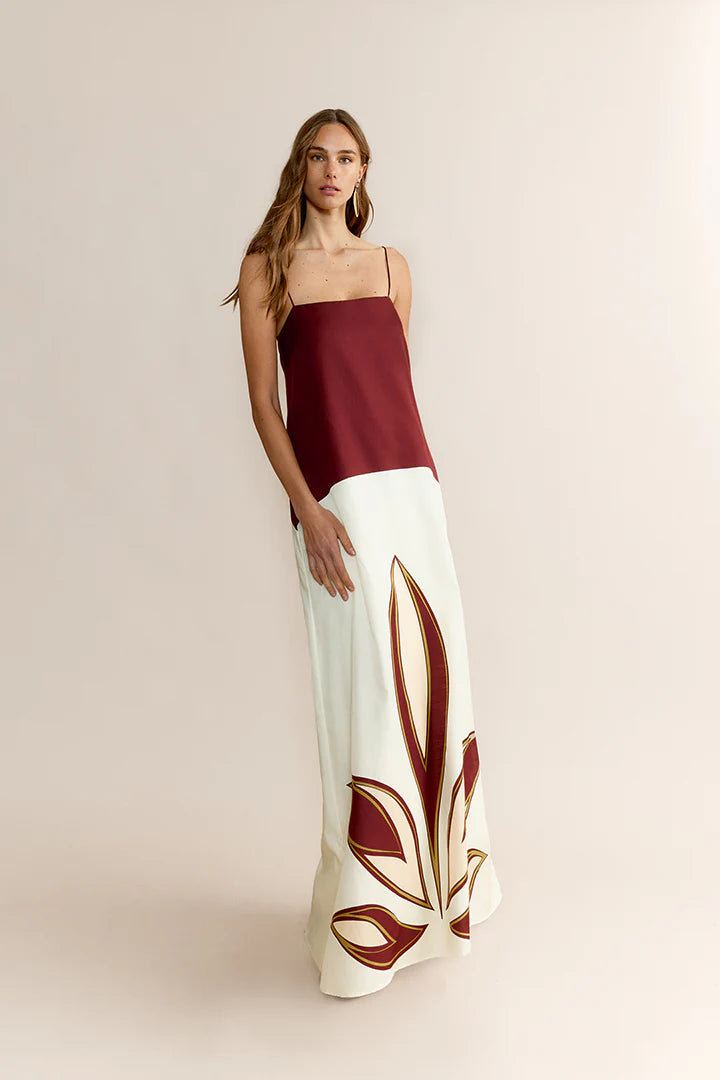 VESTIDO BIANCA TRIBUTE HOJAS