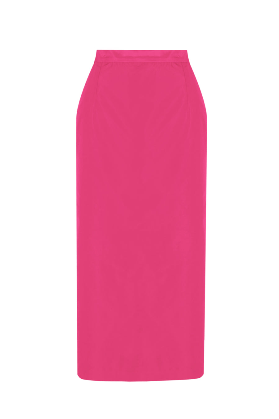 FALDA MIDI LIA SATÉN FUCSIA