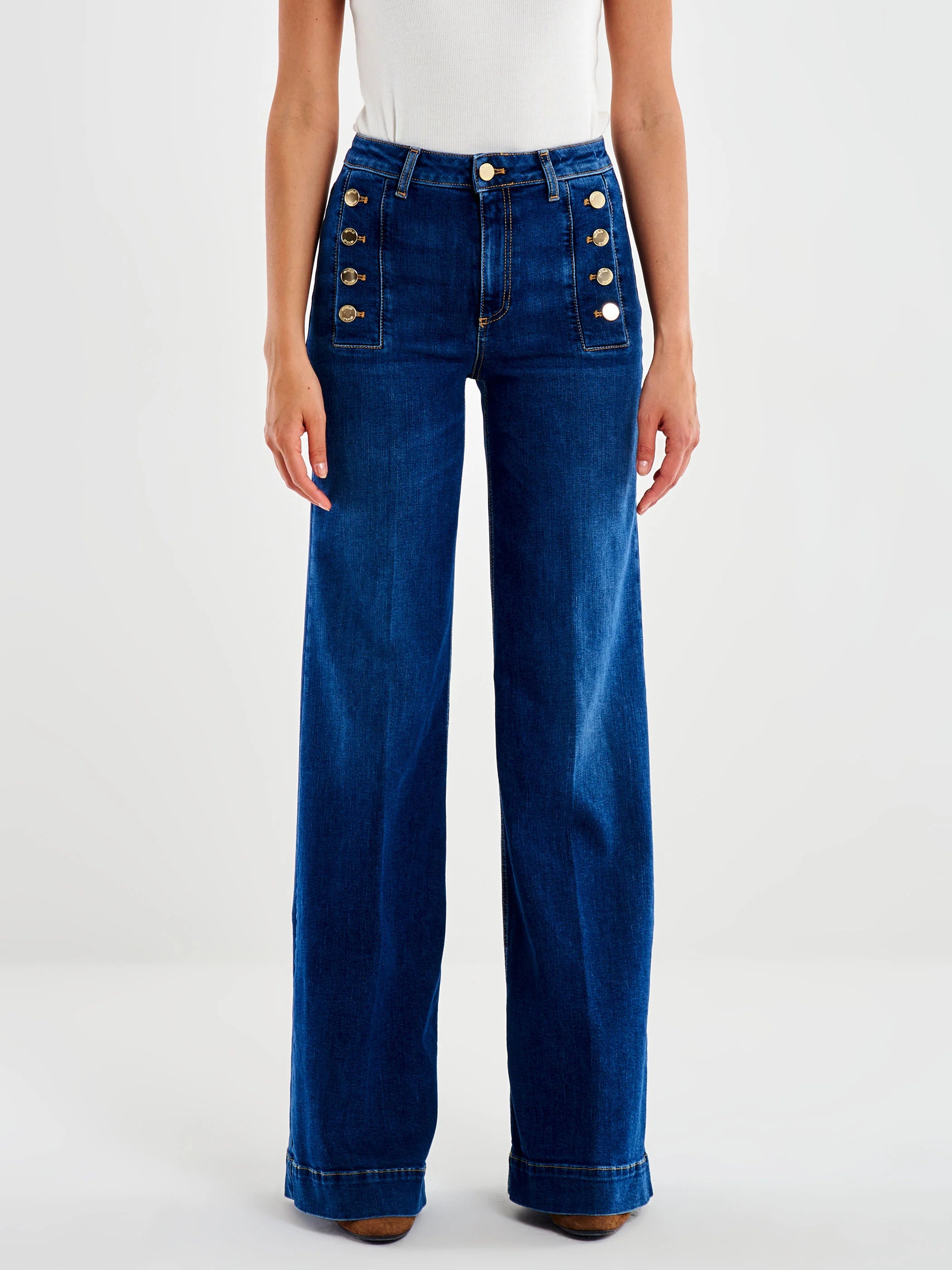 DENIM AZUL BOTONES DORADOS