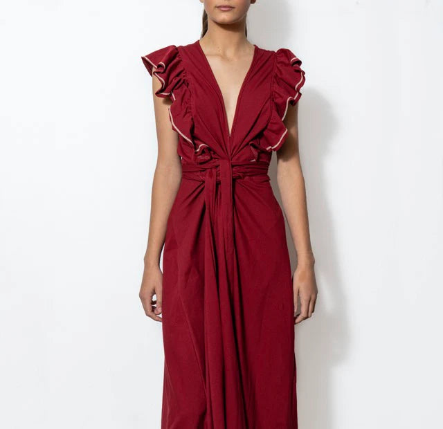 VESTIDO EMA GRANATE