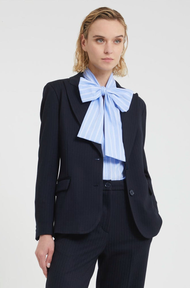 BLAZER RAYA DIPLOMATICA AZUL MARINO