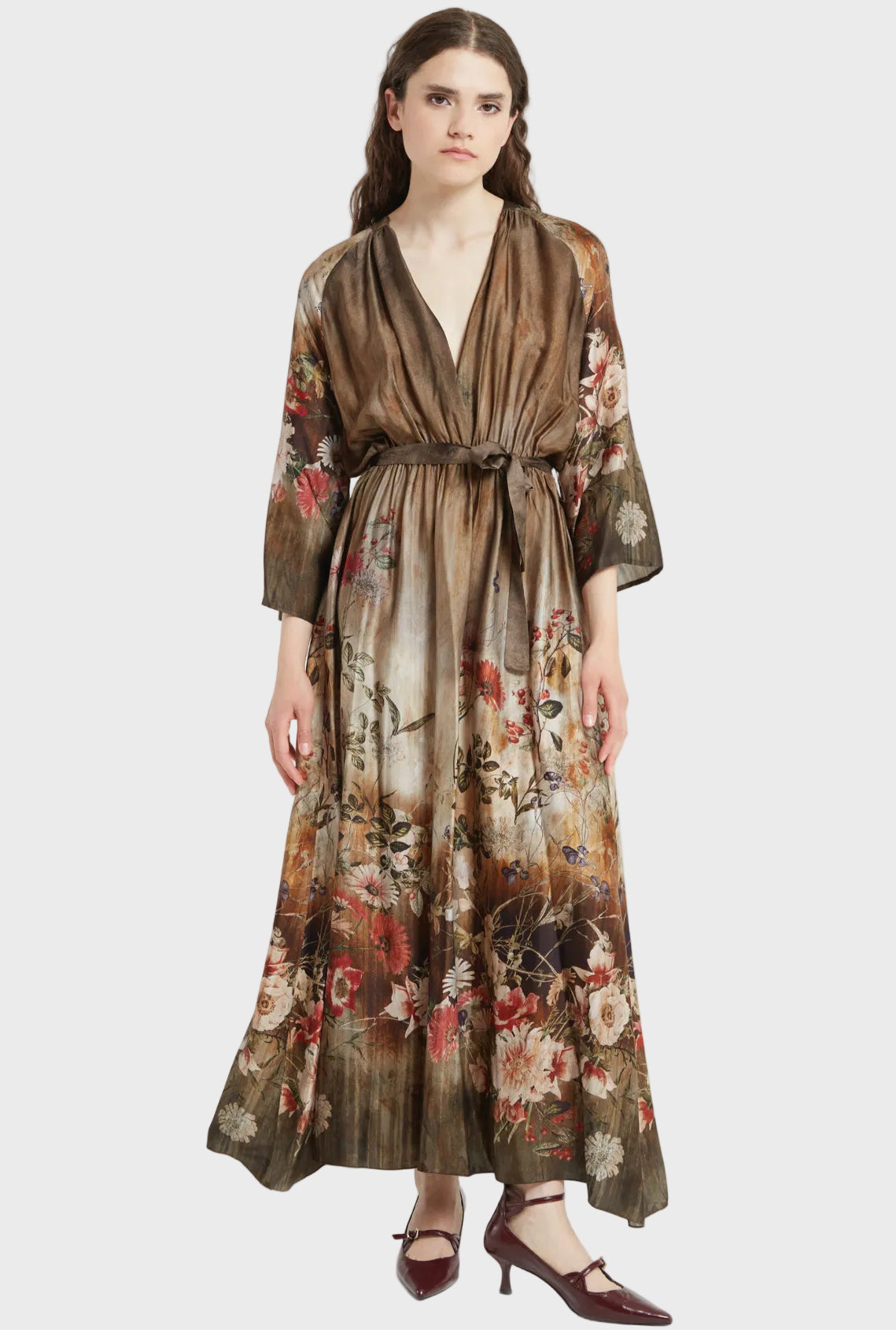 VESTIDO ESTAMPADO VERDE FLORAL