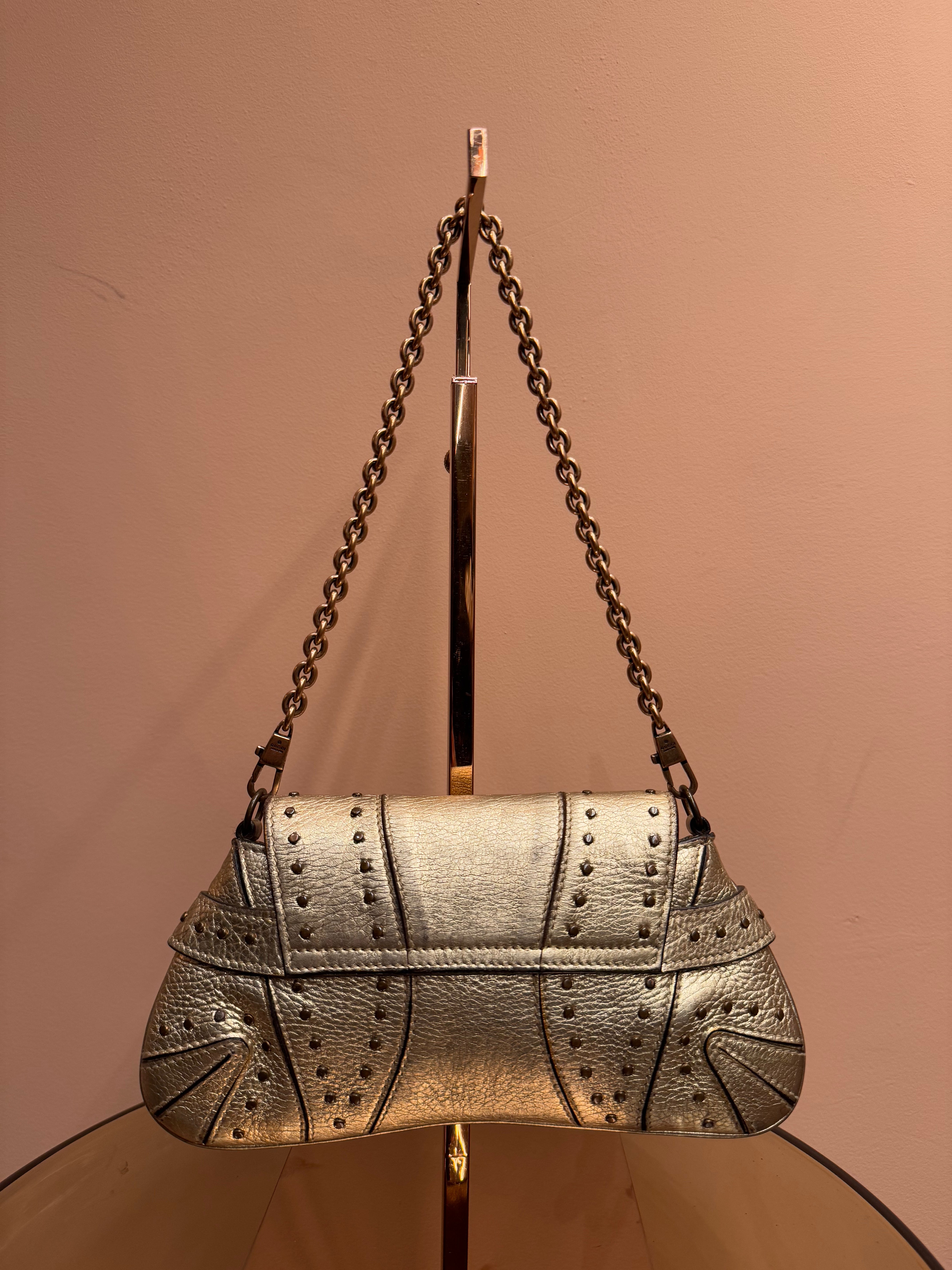 BOLSO VINTAGE GUCCI HORSEBIT X TOM FORD 1955 DORADO