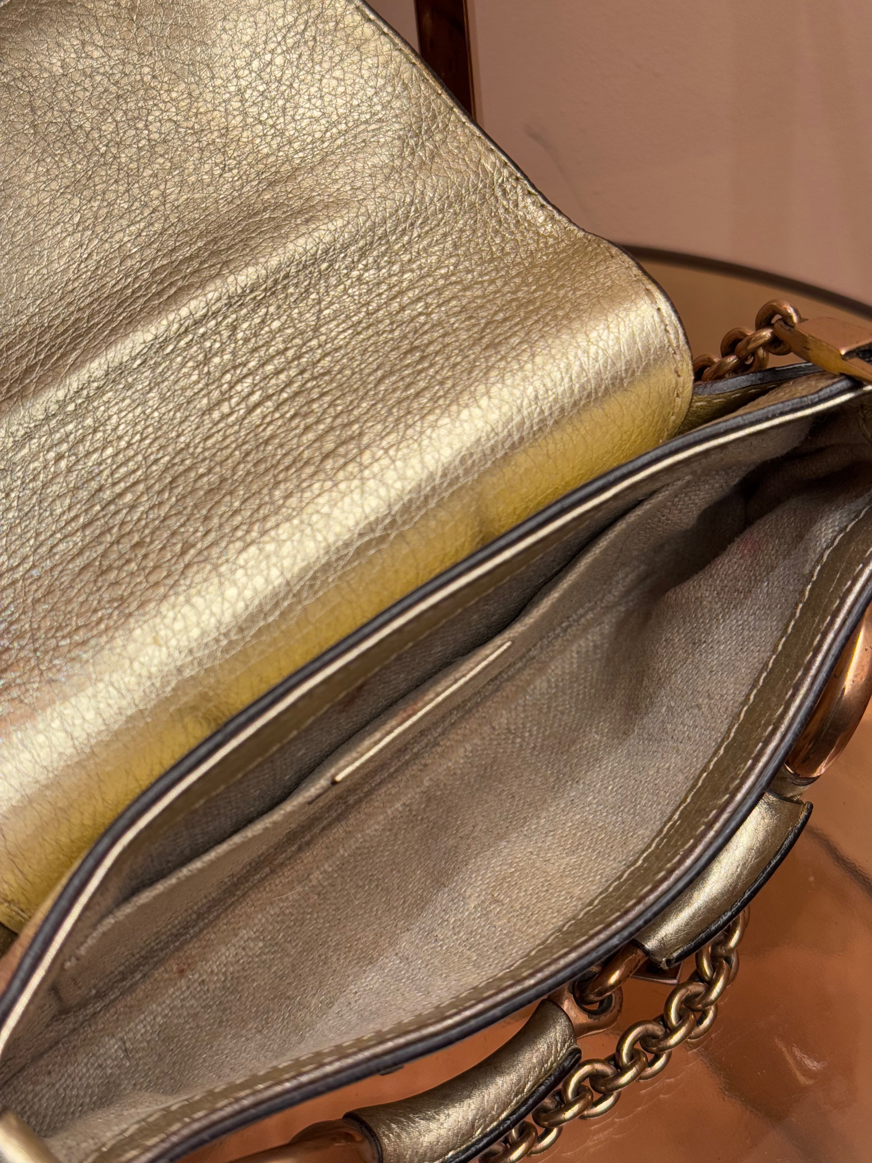 BOLSO VINTAGE GUCCI HORSEBIT X TOM FORD 1955 DORADO