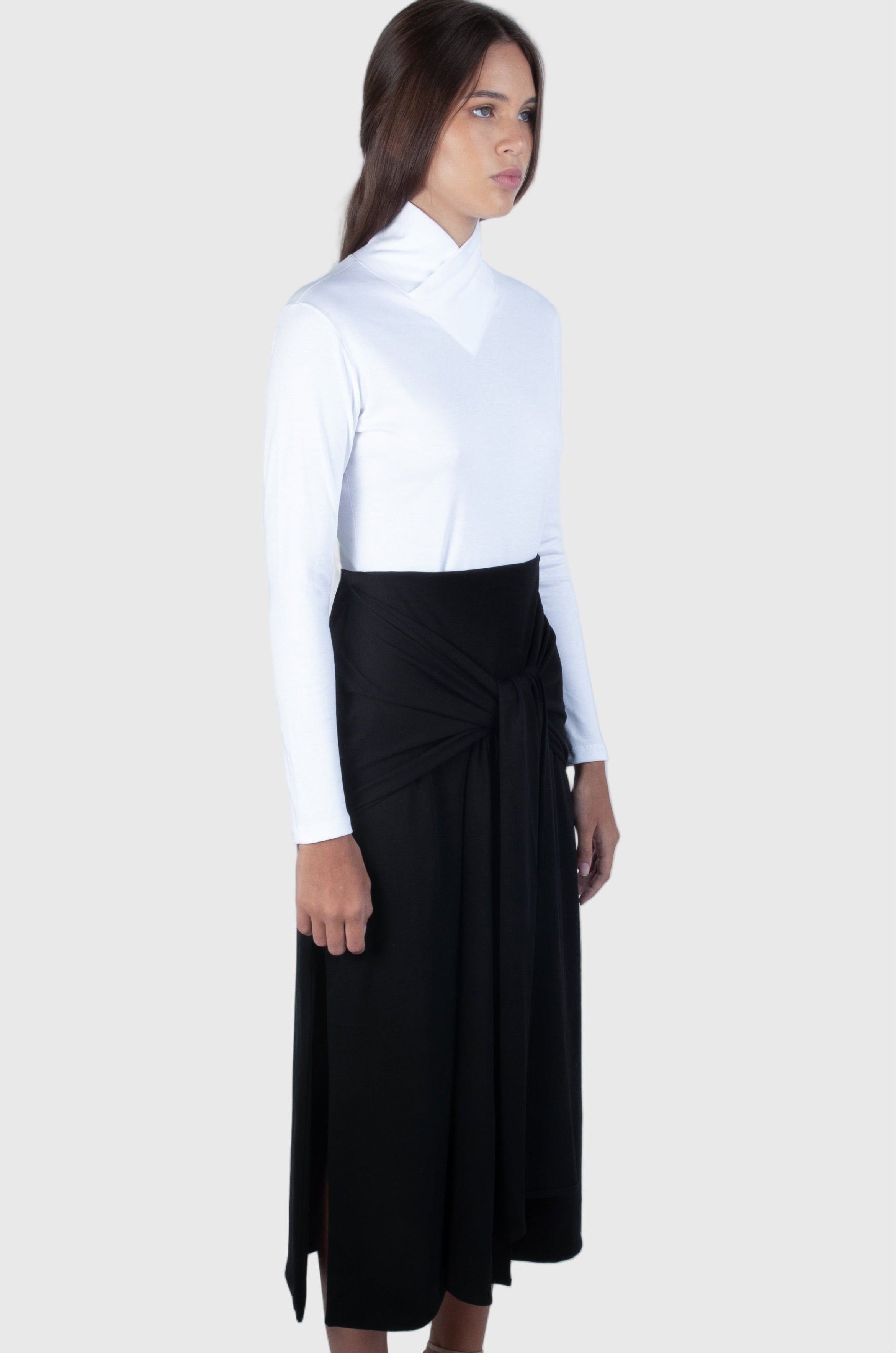 TOP PIMA TURTLENECK WHITE