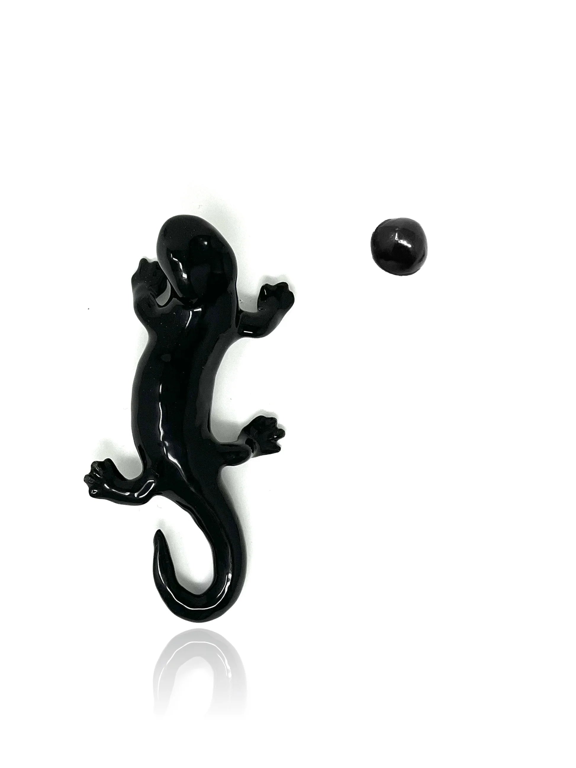 Pendiente Salamandra Negra