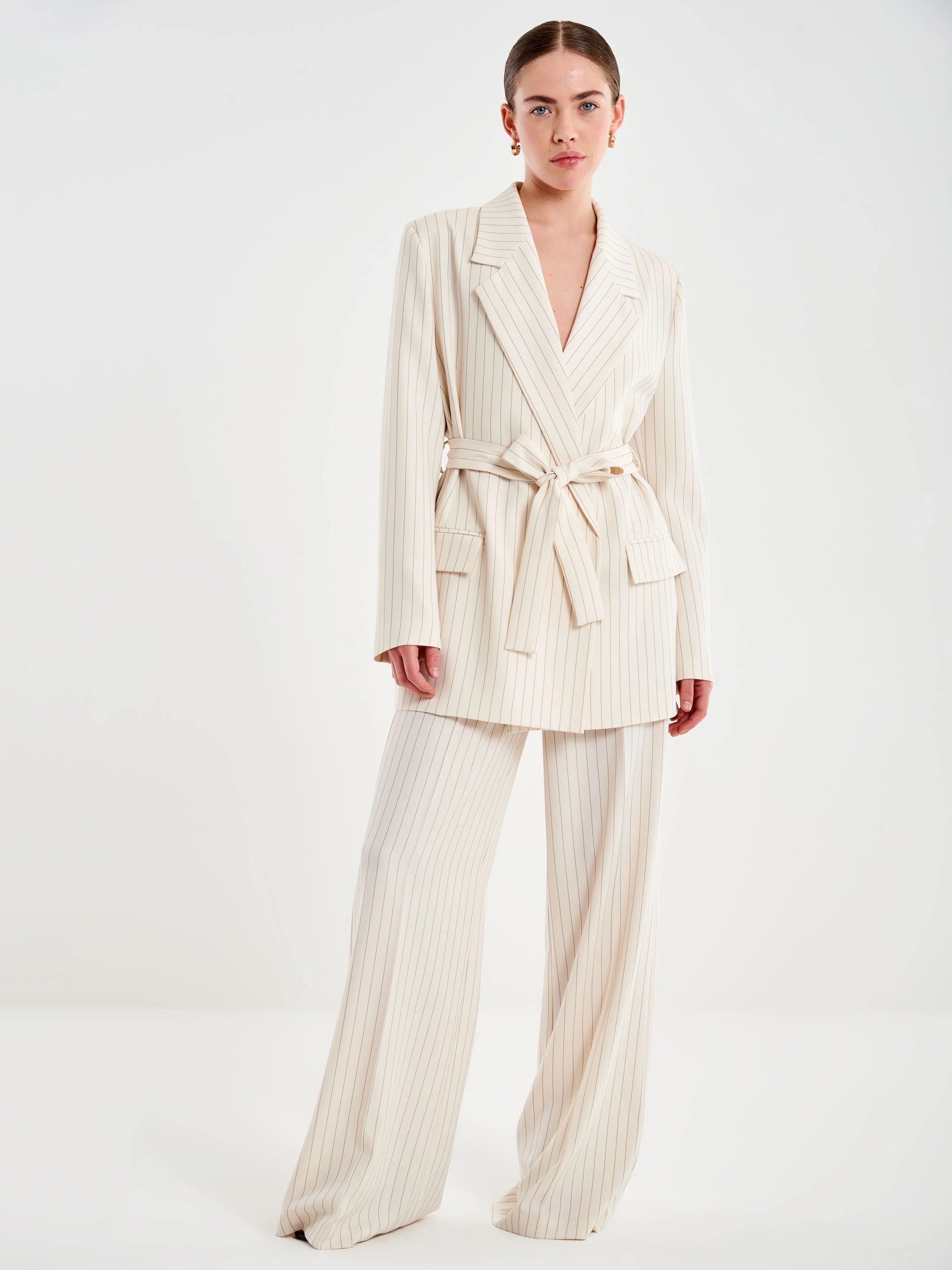 BLAZER CINTURON BEIGE RAYA DIPLOMATICA
