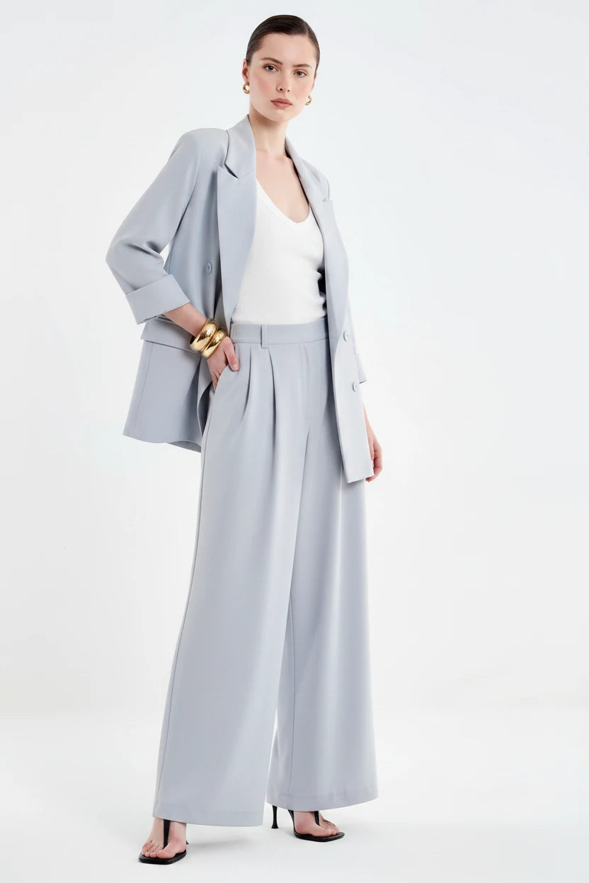 PANTALON PALAZZO GRIS
