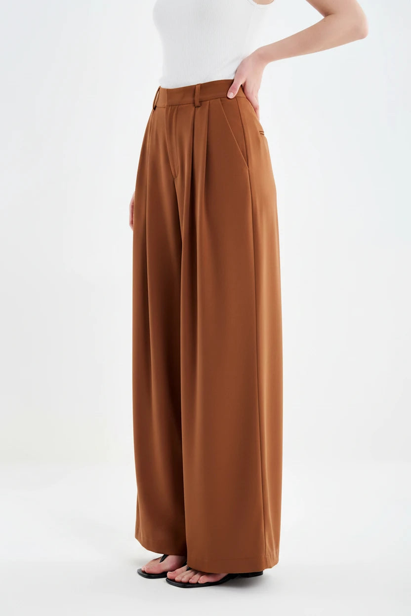 PANTALON PALAZZO COÑAC
