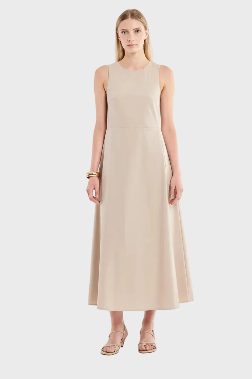 VESTIDO RECTO BEIGE