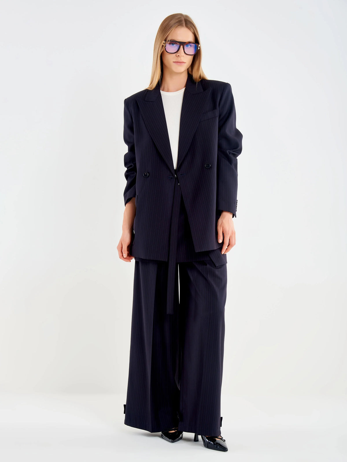 CHAQUETA CRUZADA RAYA DIPLOMATICA AZUL
