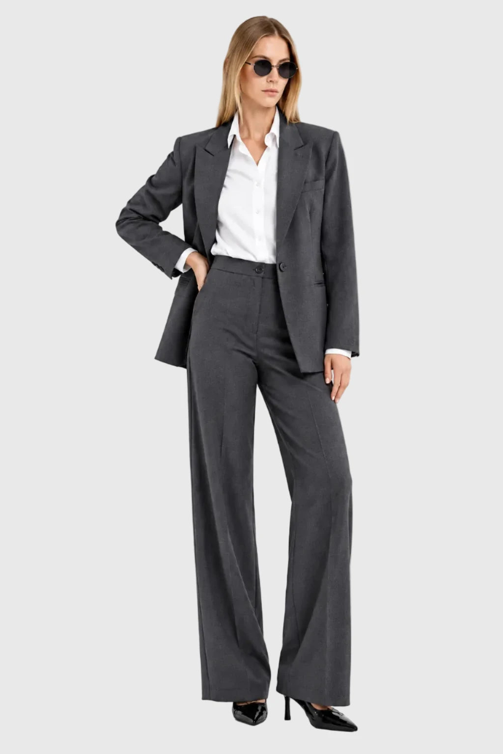 PANTALON PALAZZO GRIS