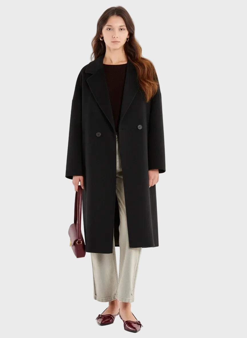 ABRIGO LANA NEGRO OVERSIZED