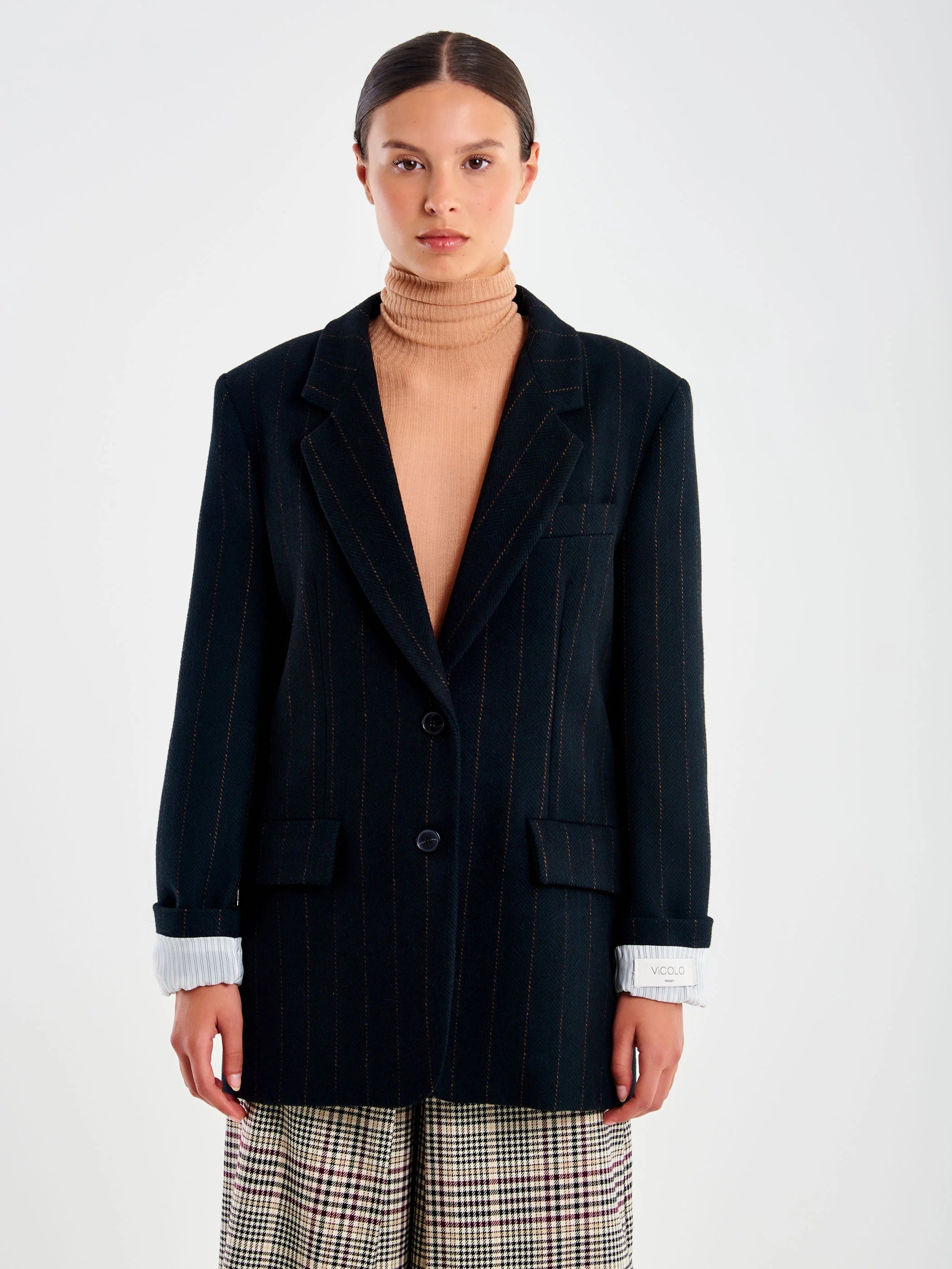 BLAZER RAYAS MARRONES VV