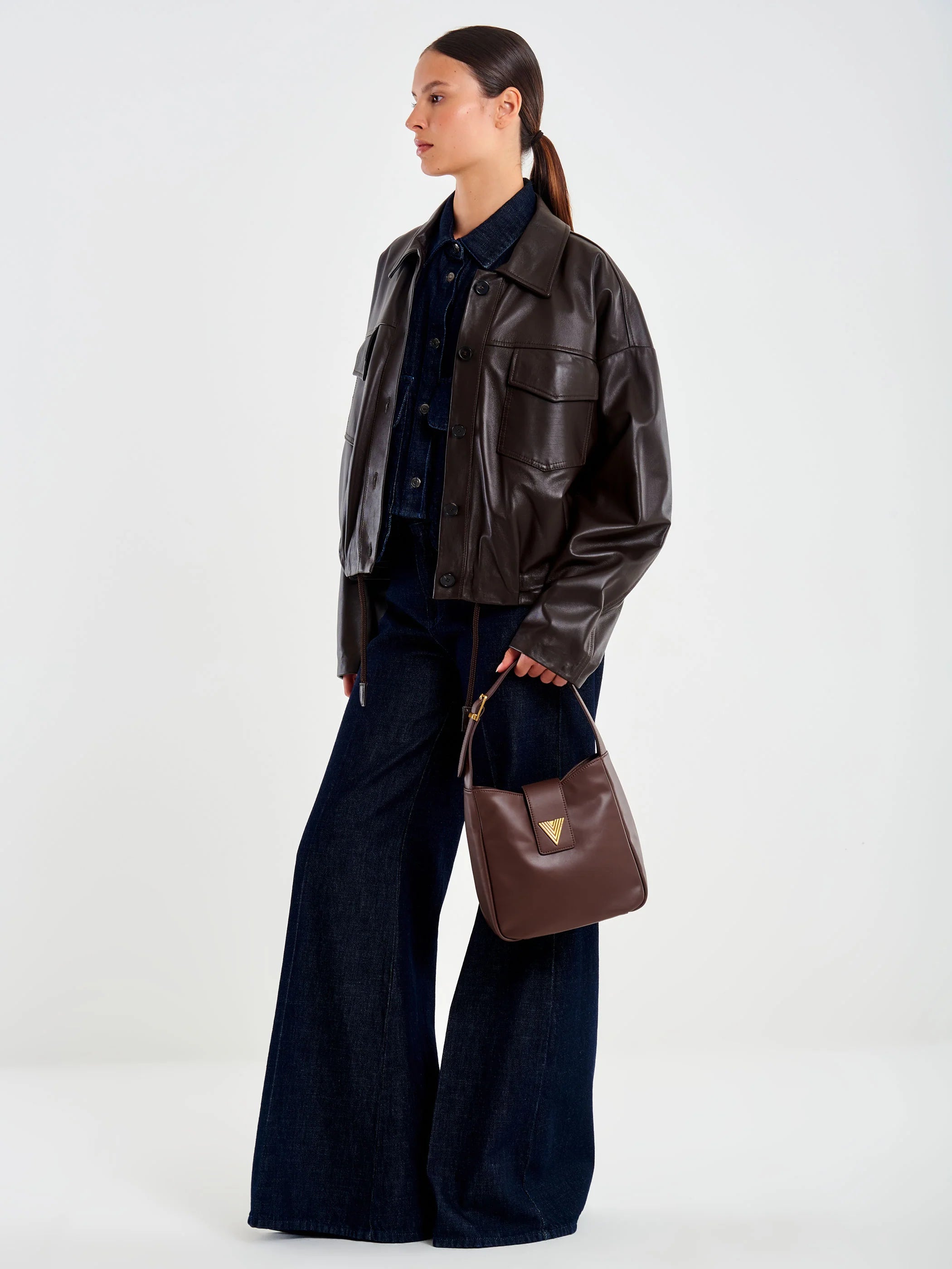 BOMBER PIEL MARRON VV