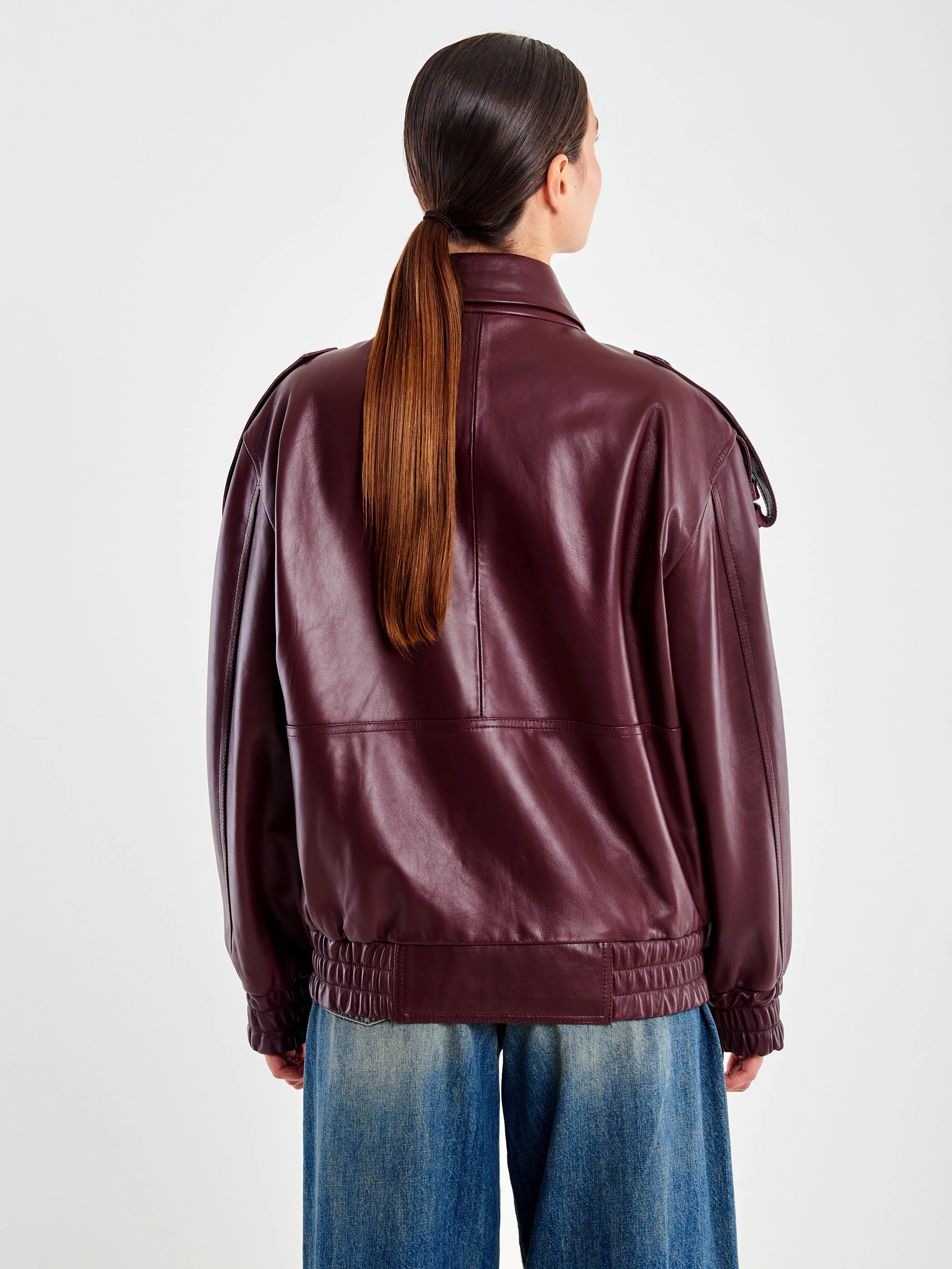 BOMBER PIEL GRANATE VV